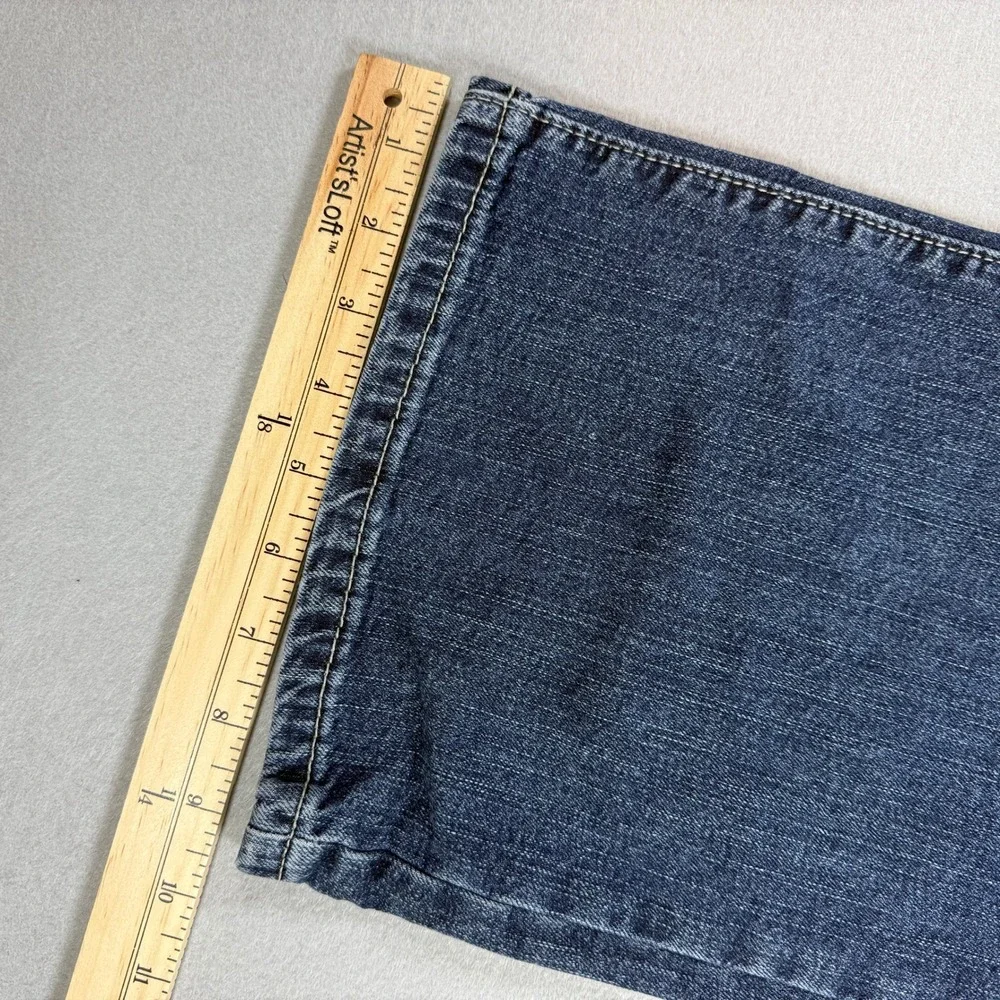 Wrangler Rock 47 Denim Jeans Mens 38x30 Blue Medium Wash Slim Bootcut Cowboy
